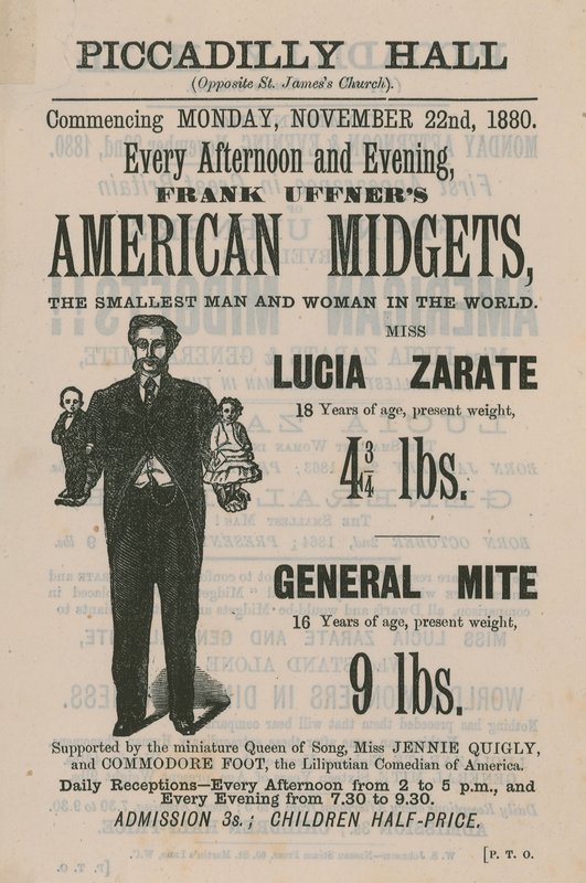 إعلان لـ Frank Uffners American Midgets بواسطة مدرسة اللغة الإنجليزية