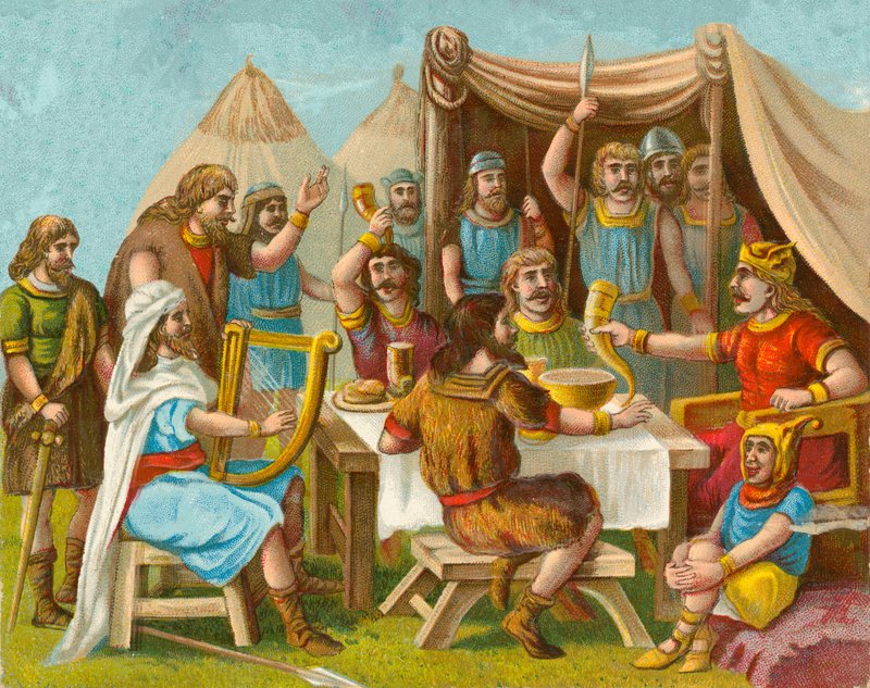 ألفريد في معسكر الدنماركيين بواسطة مدرسة اللغة الإنجليزية