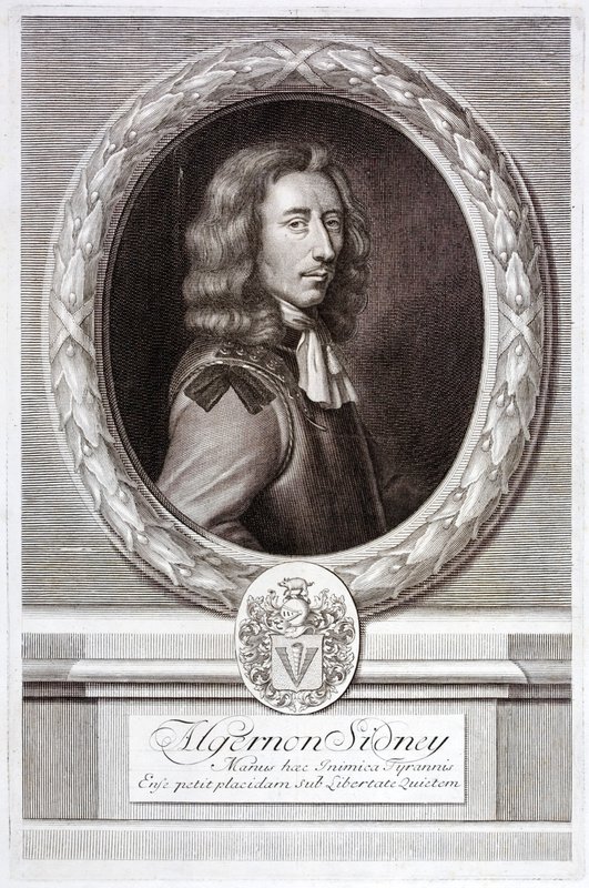 Algernon Sidney, English republican political theorist and soldier (engraving) بواسطة مدرسة اللغة الإنجليزية