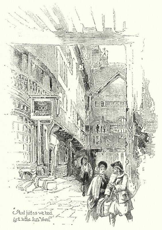"And just as we had got to the Inn Yard" (litho) بواسطة مدرسة اللغة الإنجليزية