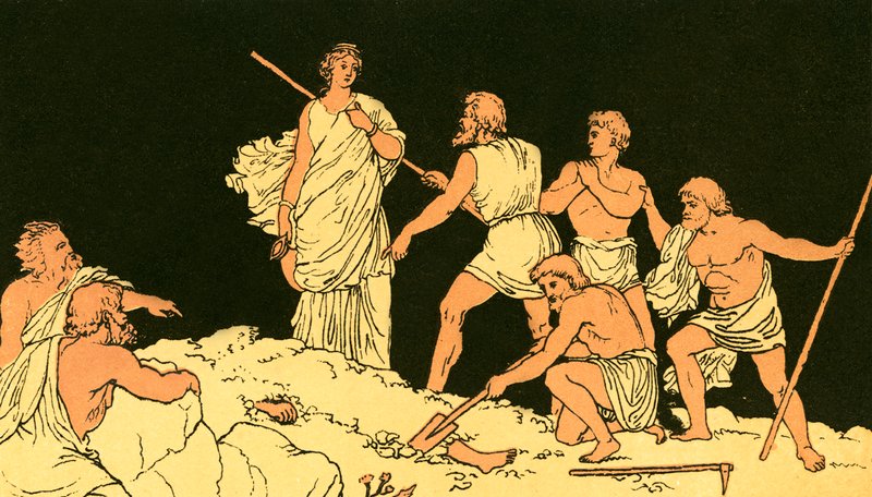 أنتيجون وجسد Polynices بواسطة مدرسة اللغة الإنجليزية