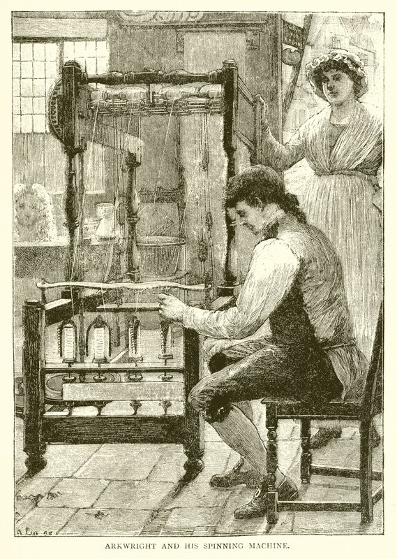 Arkwright وآلة الغزل الخاصة به بواسطة مدرسة اللغة الإنجليزية