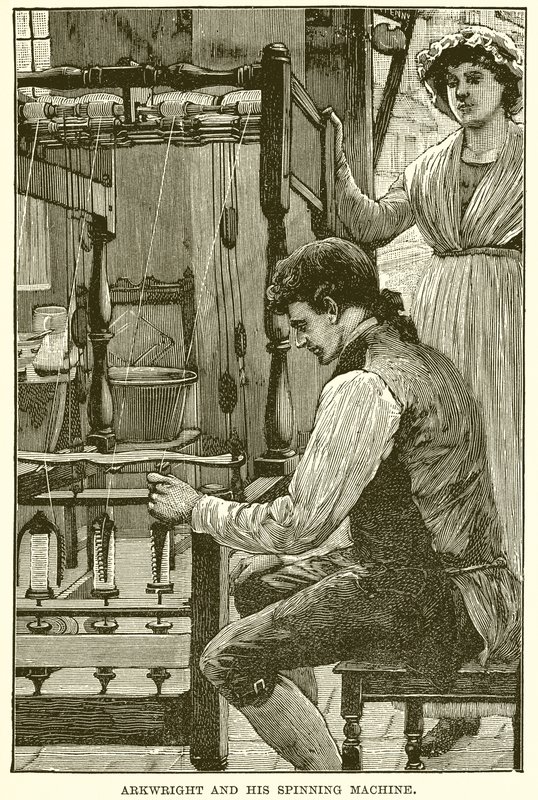 Arkwright وآلة الغزل الخاصة به بواسطة مدرسة اللغة الإنجليزية