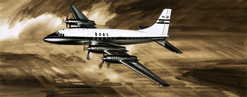 BOACs Whispering Giant ، بريستول بريتانيا بواسطة مدرسة اللغة الإنجليزية