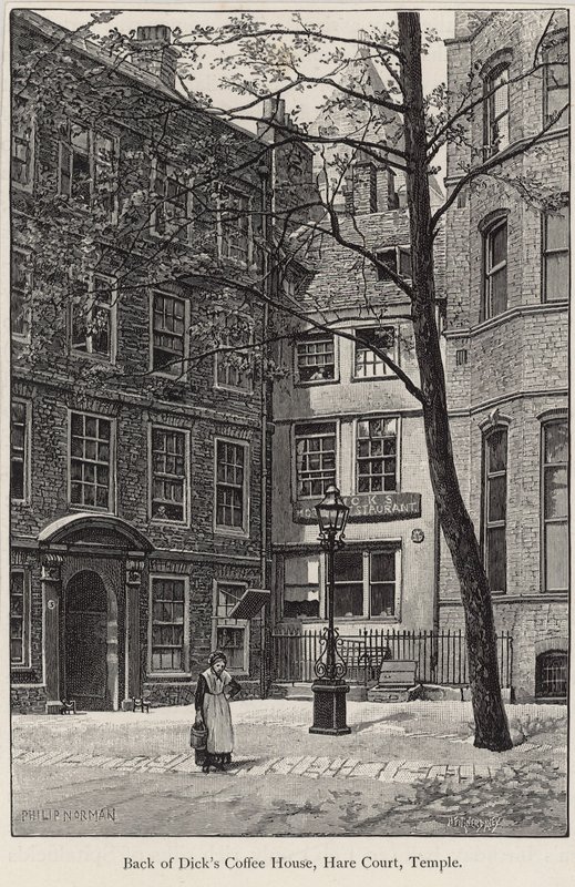Back of Dicks Coffee House، Hare Court، Temple بواسطة مدرسة اللغة الإنجليزية