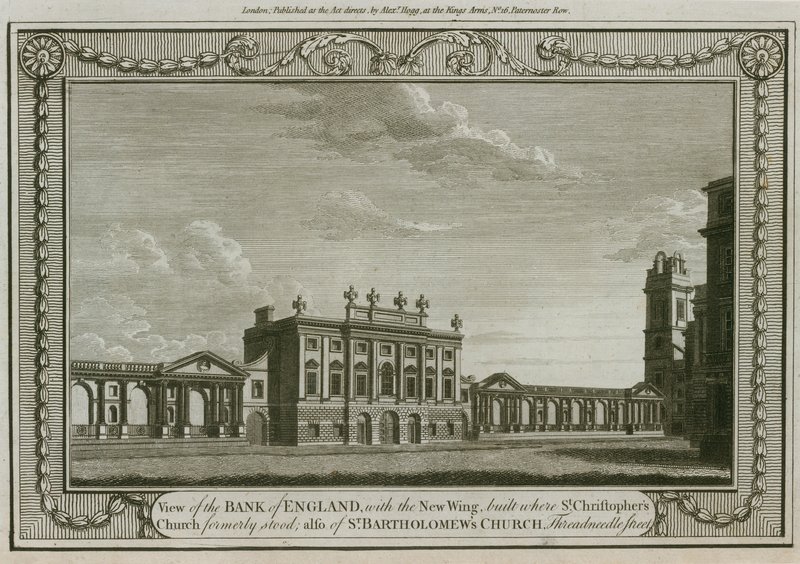 أضاف بنك إنجلترا ، الجناح الغربي السير السير تايلور ، 1783 بواسطة مدرسة اللغة الإنجليزية