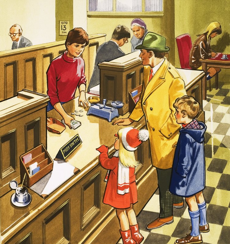 تهم البنك بواسطة مدرسة اللغة الإنجليزية