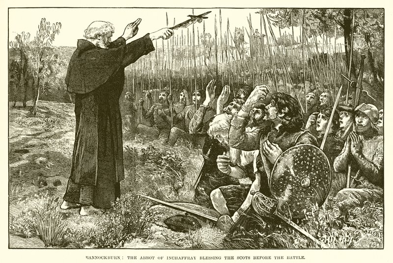 Bannockburn: الاباتي Inchaffray نعمة الاسكتلنديين قبل المعركة بواسطة مدرسة اللغة الإنجليزية