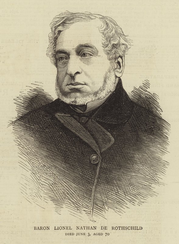 Baron Lionel Nathan de Rothschild (engraving) بواسطة مدرسة اللغة الإنجليزية