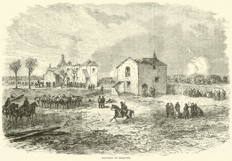 بطارية المارينز ، ديسمبر 1870 بواسطة مدرسة اللغة الإنجليزية