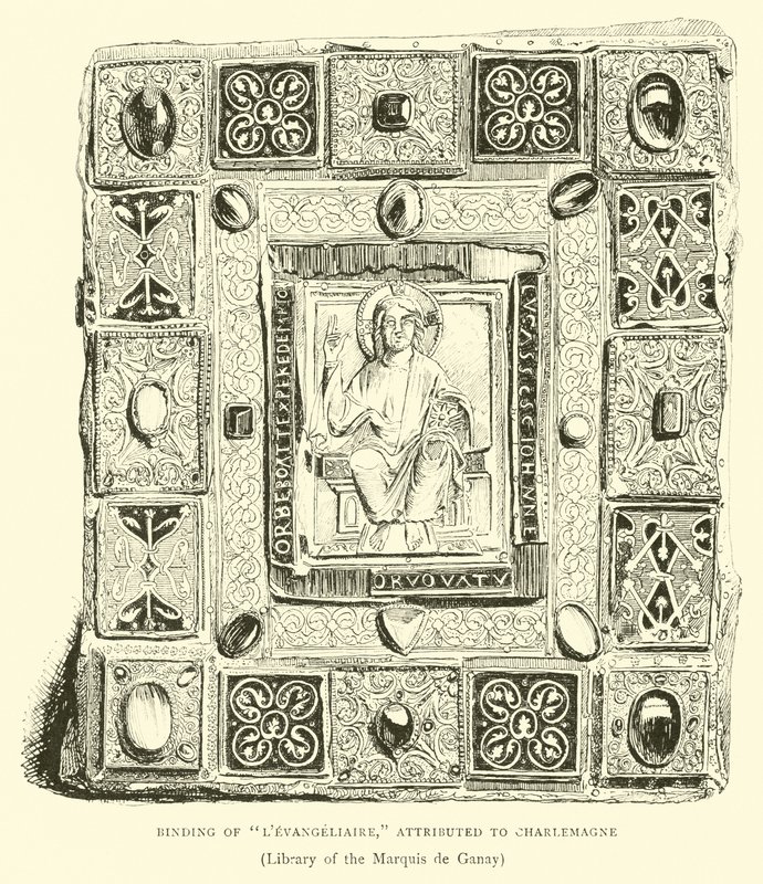 ربط LEvangeliaire المنسوب إلى Charlemagne بواسطة مدرسة اللغة الإنجليزية