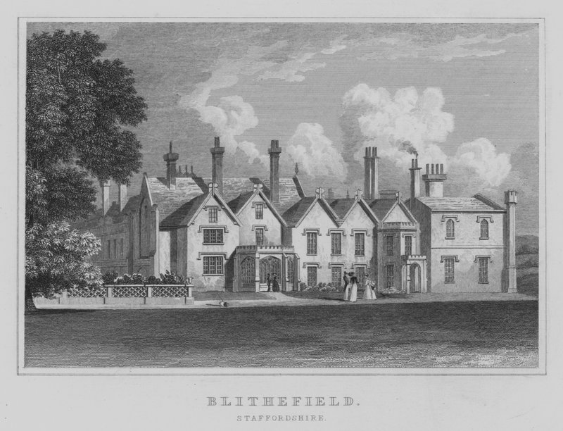 Blithefield, Staffordshire (engraving) بواسطة مدرسة اللغة الإنجليزية