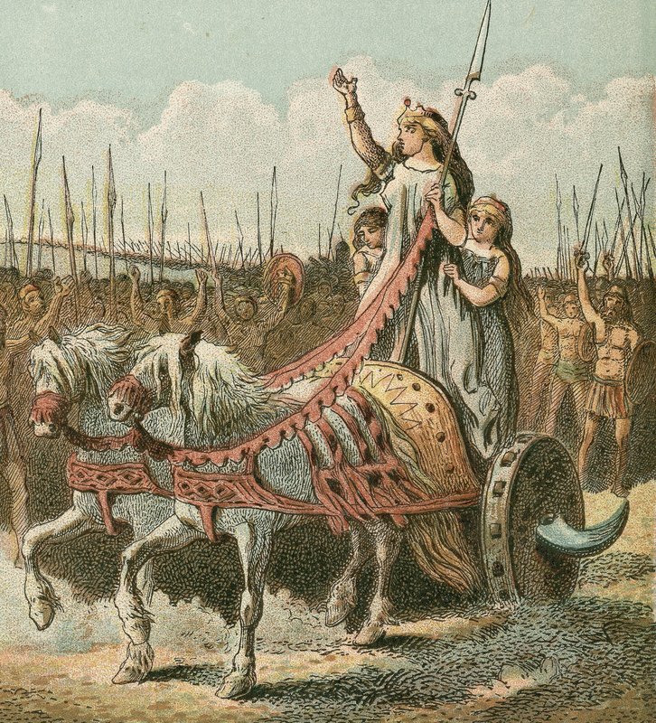 Boadicea وجيشها بواسطة مدرسة اللغة الإنجليزية