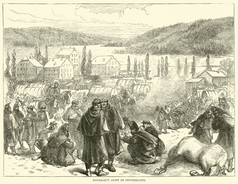 جيش Bourbakis في سويسرا ، فبراير 1871 بواسطة مدرسة اللغة الإنجليزية