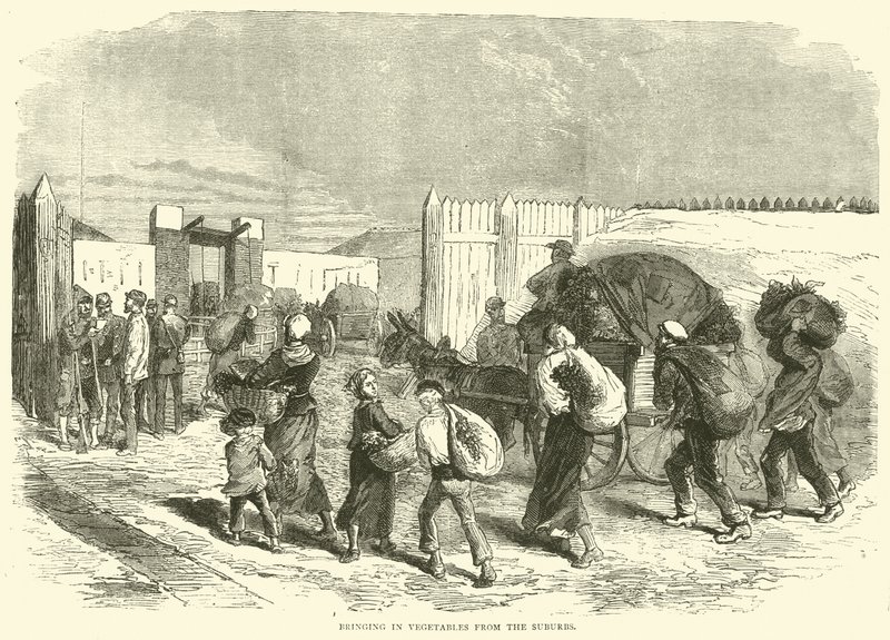 جلب الخضروات من الضواحي ، أكتوبر 1870 بواسطة مدرسة اللغة الإنجليزية