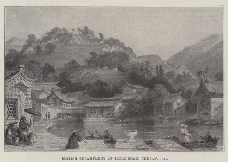 British Encampment at Irgao-Shan, Chusan بواسطة مدرسة اللغة الإنجليزية