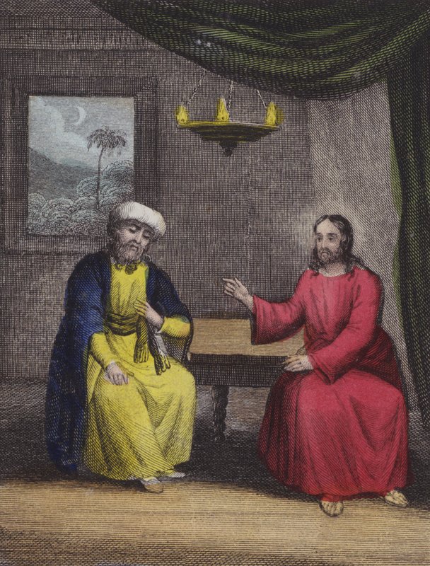 ليلا جاء طبيب مثقف ... (نقش ملون) بواسطة مدرسة اللغة الإنجليزية