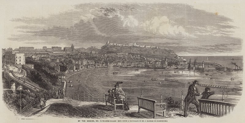 By the Seaside, Scarborough Bay (engraving) بواسطة مدرسة اللغة الإنجليزية