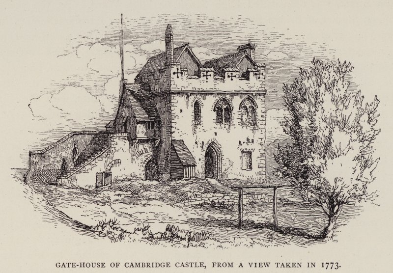 Cambridge: Gate-House of Cambridge Castle, from a View taken in 1773 (etching) بواسطة مدرسة اللغة الإنجليزية