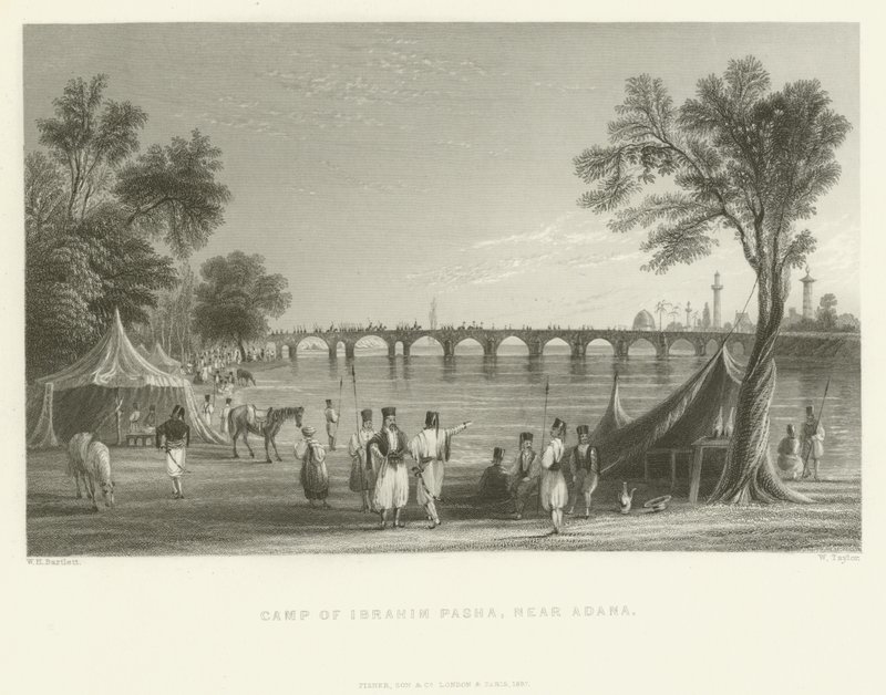 معسكر إبراهيم باشا ، بالقرب من أضنة ، تركيا ، 1837 بواسطة مدرسة اللغة الإنجليزية