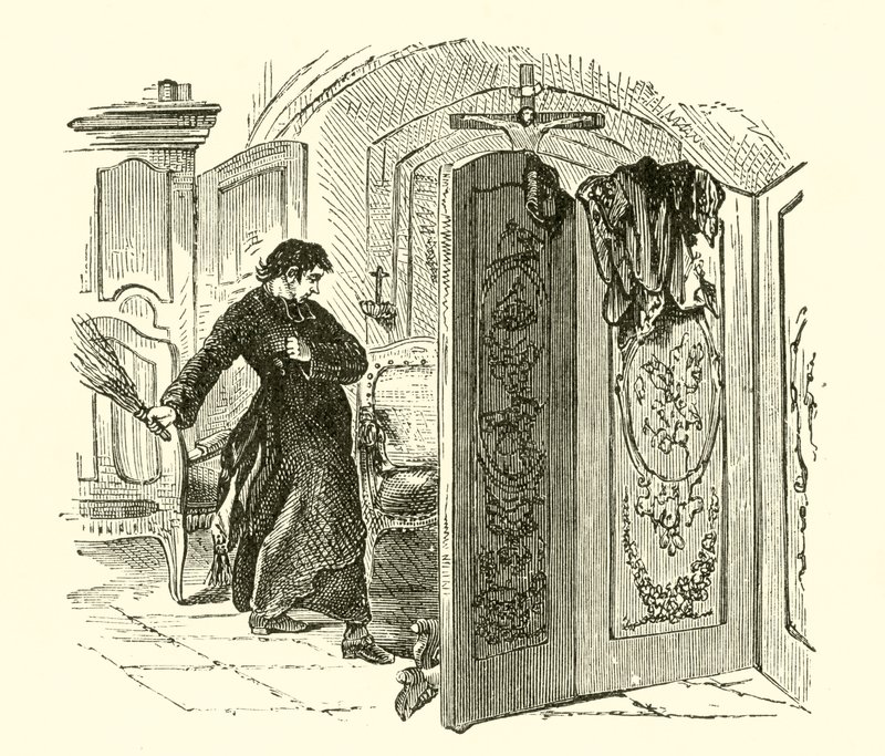 Castigation of a penitent (engraving) بواسطة مدرسة اللغة الإنجليزية