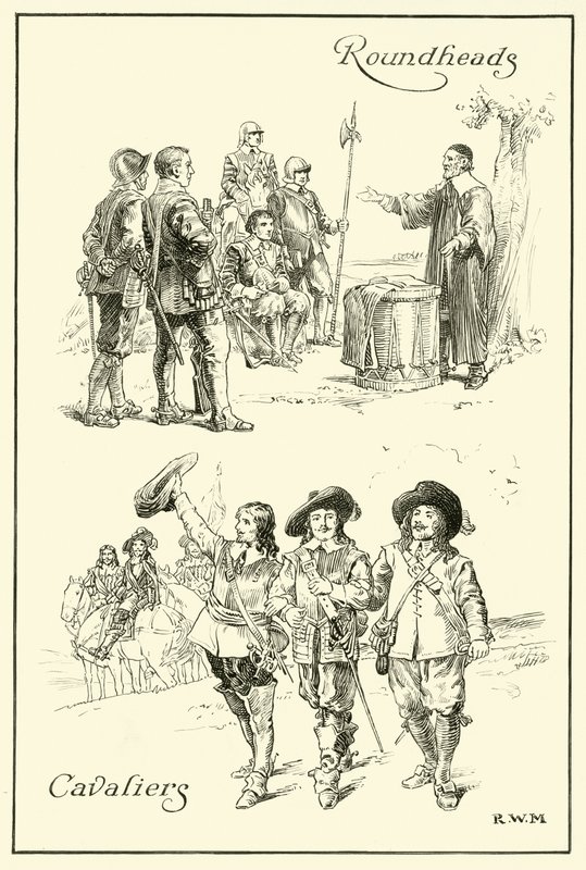 Cavaliers و Roundheads (حبر على ورق) بواسطة مدرسة اللغة الإنجليزية