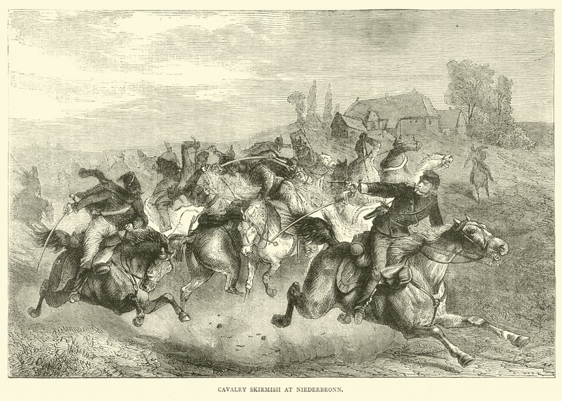 مناوشات الفرسان في نيدربرون ، يوليو 1870 بواسطة مدرسة اللغة الإنجليزية