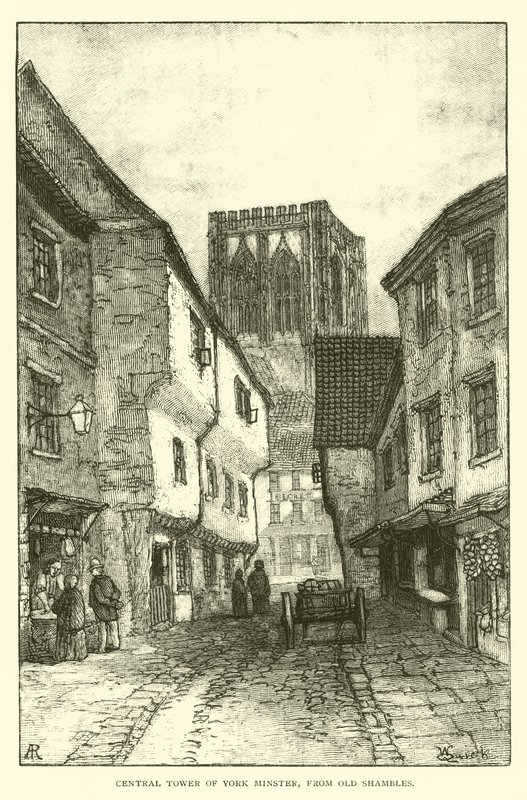 برج يورك مينستر المركزي ، من Old Shambles بواسطة مدرسة اللغة الإنجليزية