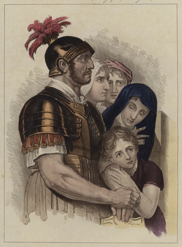 Centurion وعائلته (color litho) بواسطة مدرسة اللغة الإنجليزية