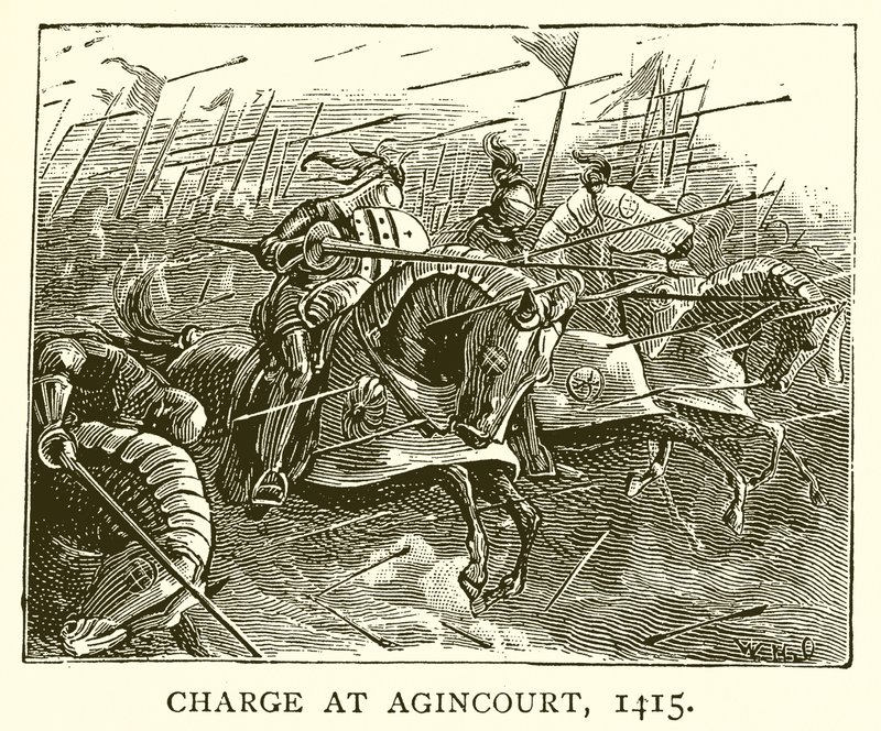 المسؤول في Agincourt ، 1415 بواسطة مدرسة اللغة الإنجليزية
