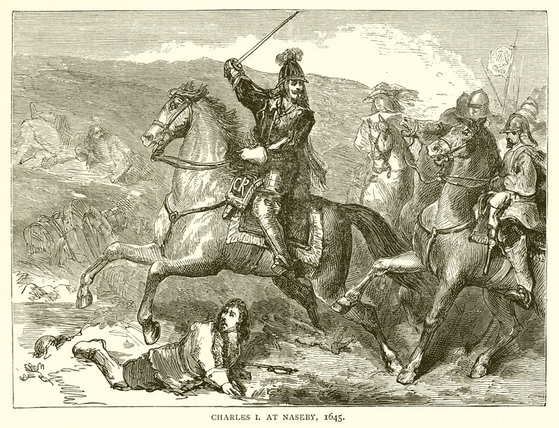 تشارلز الأول في Naseby ، 1645 بواسطة مدرسة اللغة الإنجليزية