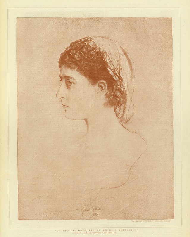 Charlotte, Daughter of Empress Frederick (litho) بواسطة مدرسة اللغة الإنجليزية