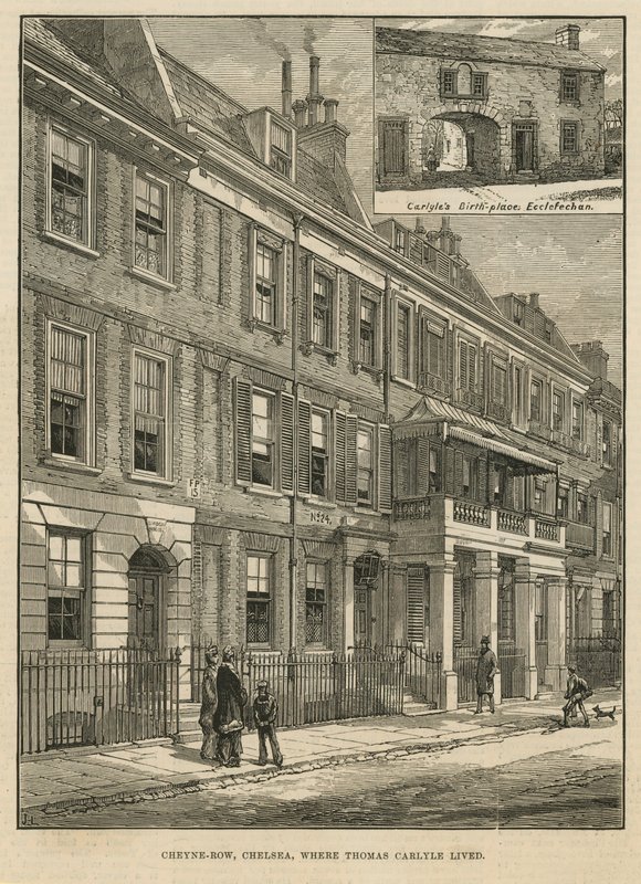 Cheyne Row حيث عاش توماس كارليل ذات مرة بواسطة مدرسة اللغة الإنجليزية