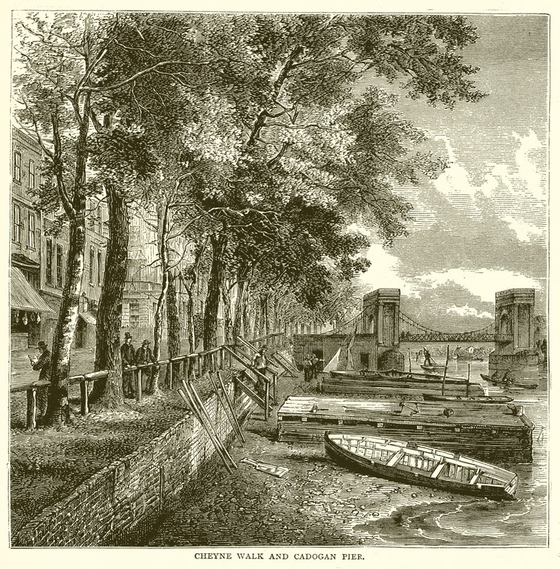 Cheyne Walk و Cadogan Pier بواسطة مدرسة اللغة الإنجليزية