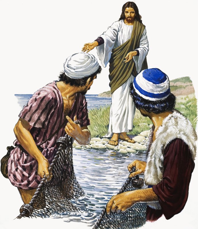 المسيح مع الصيادين بواسطة مدرسة اللغة الإنجليزية