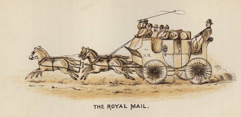 المدربون والتدريب: The Royal Mail (litho) بواسطة مدرسة اللغة الإنجليزية
