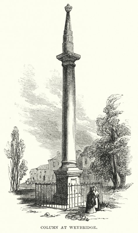 Column at Weybridge (engraving) بواسطة مدرسة اللغة الإنجليزية