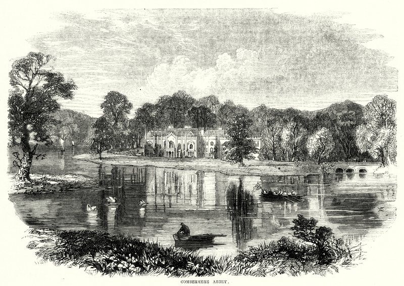 Combermere Abbey (engraving) بواسطة مدرسة اللغة الإنجليزية