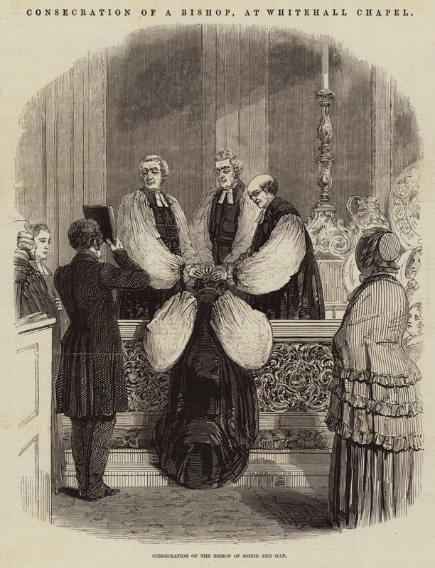 Consecration of a Bishop, at Whitehall Chapel (engraving) بواسطة مدرسة اللغة الإنجليزية