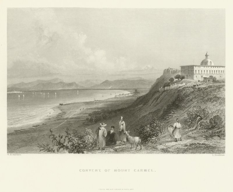 دير جبل الكرمل 1837 بواسطة مدرسة اللغة الإنجليزية
