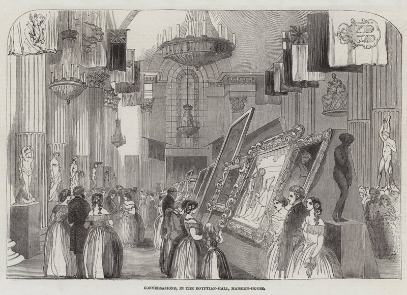 Conversazione, in the Egyptian-Hall, Mansion House (engraving) بواسطة مدرسة اللغة الإنجليزية