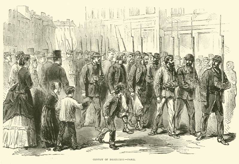 قافلة الفارين ، باريس ، أكتوبر 1870 بواسطة مدرسة اللغة الإنجليزية