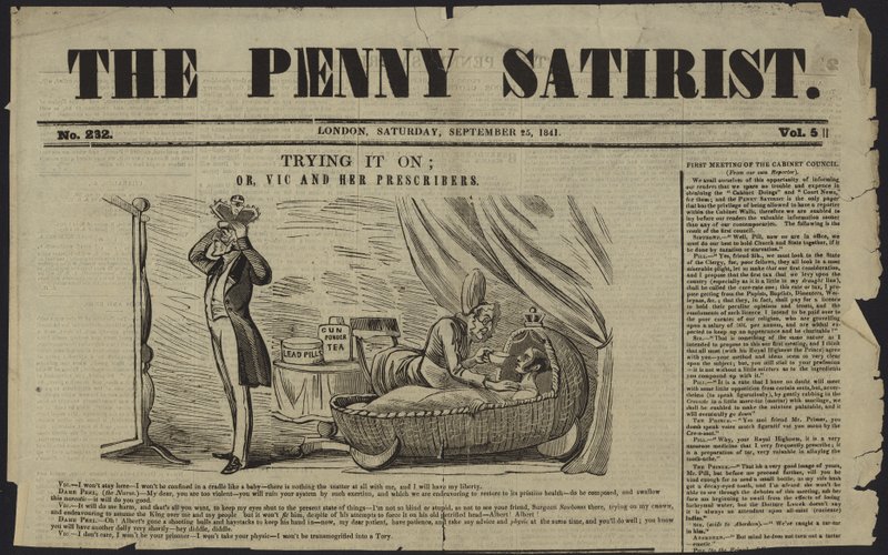 غلاف The Penny Satirist بواسطة مدرسة اللغة الإنجليزية