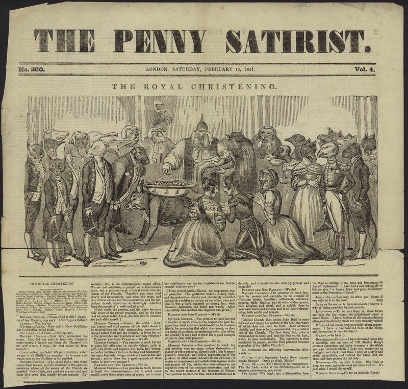 غلاف The Penny Satirist بواسطة مدرسة اللغة الإنجليزية