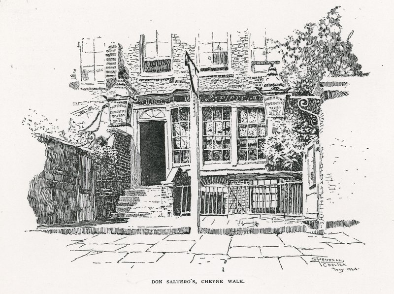 مقهى دان سالتروس في Cheyne Walk بواسطة مدرسة اللغة الإنجليزية