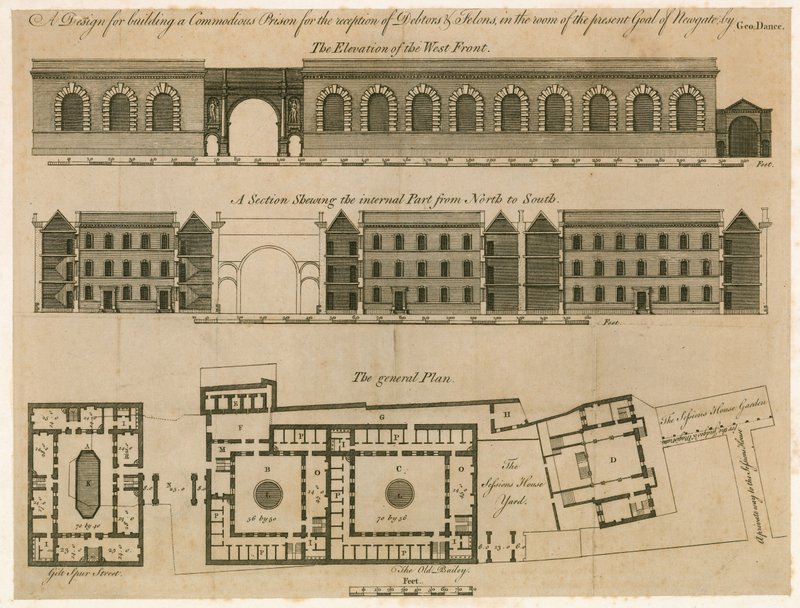 تصميم لسجن Newgate بواسطة مدرسة اللغة الإنجليزية