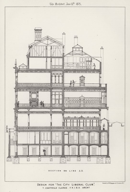 Design for "The City Liberal Club" (engraving) بواسطة مدرسة اللغة الإنجليزية