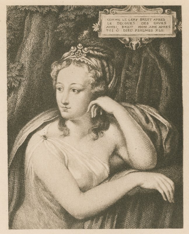 Diane De Poitiers (litho) بواسطة مدرسة اللغة الإنجليزية