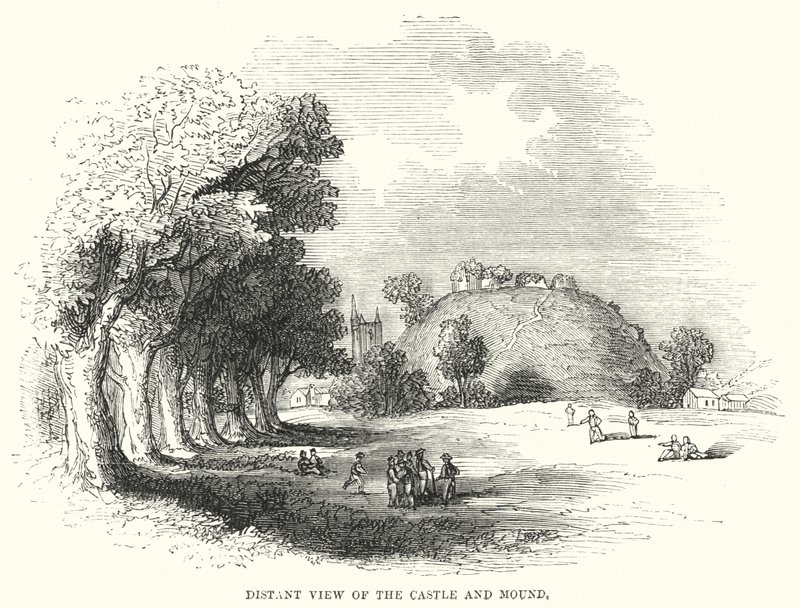 Distant View of the Castle and Mound (engraving) بواسطة مدرسة اللغة الإنجليزية