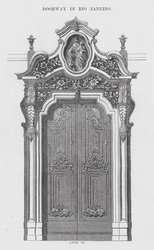 Doorway in Rio Janeiro (engraving) بواسطة مدرسة اللغة الإنجليزية